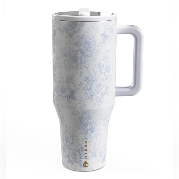HydroJug Other - Hydrojug Cherish - 32oz Floral Travel Mug in Light Blue and White